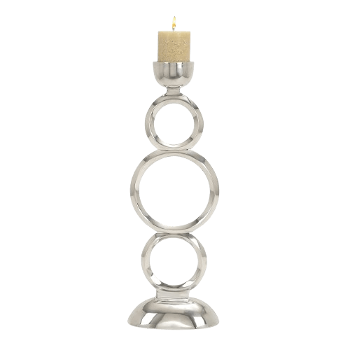 ALUMINIUM PILLAR CANDLE HOLDER (POLISH)